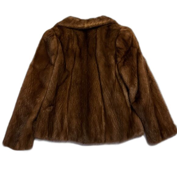 Womens Vintage Mink Fur Coat Brown XXL EUC - Picture 8 of 8